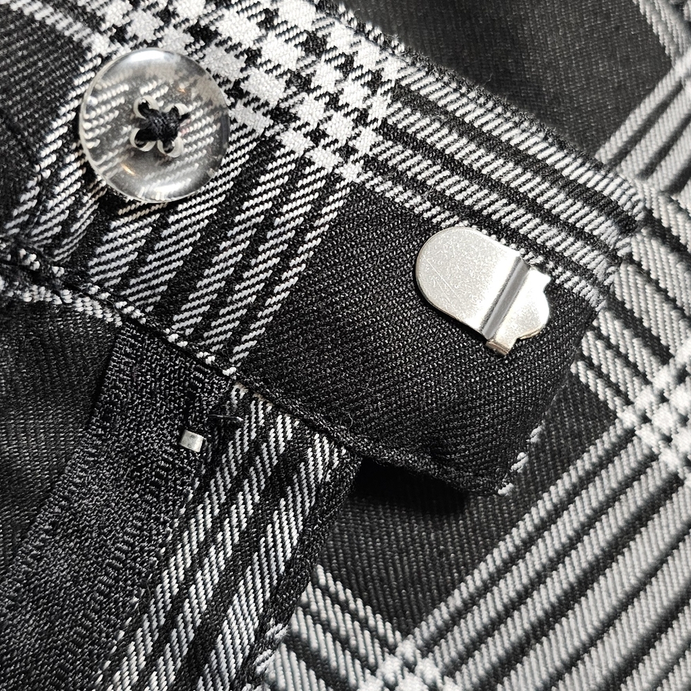 Hot Topic Black & White Plaid Pants - Medium With Chain - Picture 6 of 6